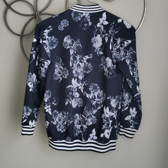 The Fifth Label long floral//stripe bomber jacket - Picture 7 of 10